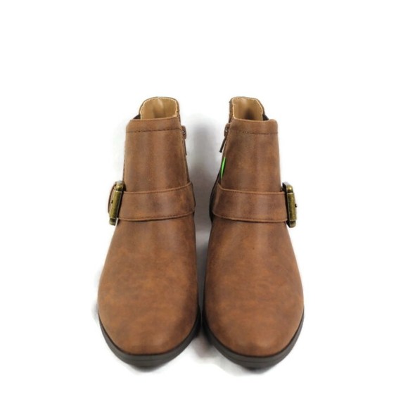 AEROSOLES Shoes - Aerosoles Crossout Brown Women's Booties Side Zip Textile Upper Side 7 M